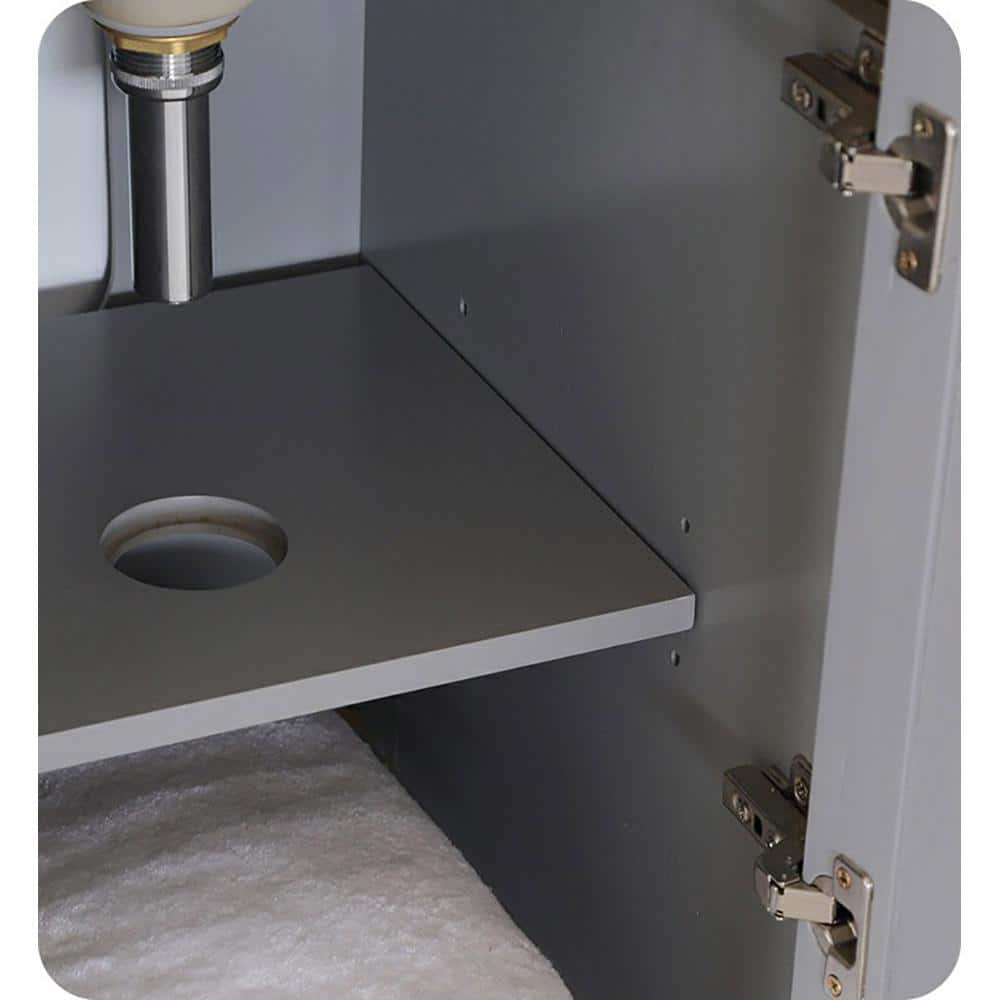 Windsor 24" Gray Solid Wood Freestanding Bathroom Vanity Cabinet