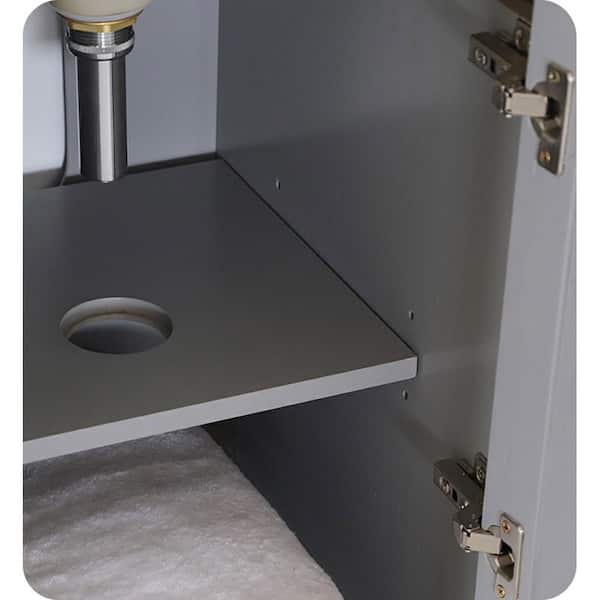 Windsor 24 in. W Traditional Bathroom Vanity in Gray Textured