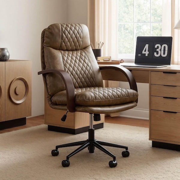 Spruce & Spring Hilo Faux Leather Swivel Ergonomic Office Task