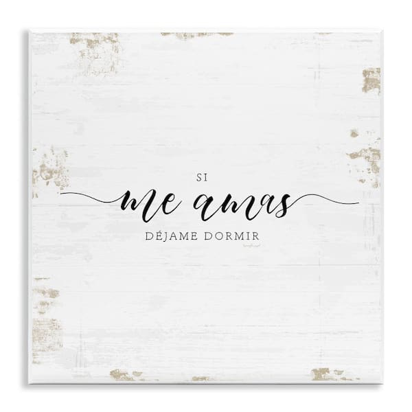 Stupell Industries Let Me Sleep by Jennifer Pugh Unframed Wall Plaque Typography Graphic Art Print 12 in. x 12 in.