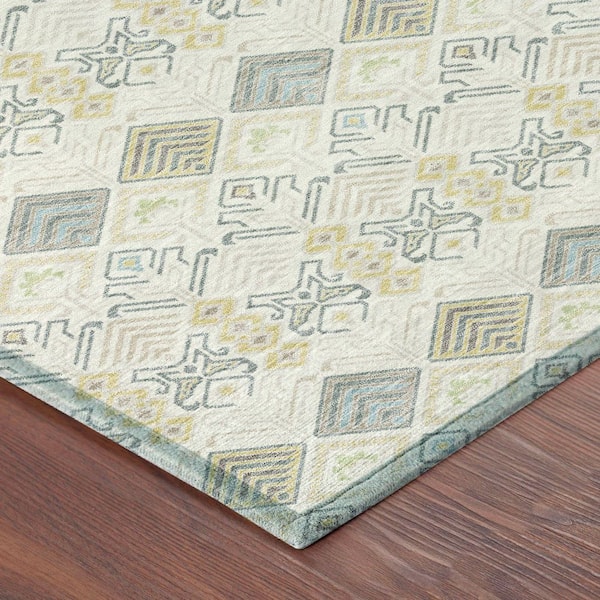 Chantille Machine Washable Indoor/Outdoor Abstract ACN2487 Ivory 10 ft. x 14 ft. Area Rug