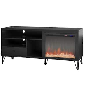 Montrose 59 in. Freestanding Electric Fireplace TV Stand Fits TV's up to 65 in. in Black