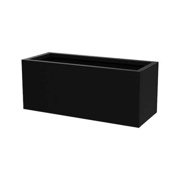24 in. Wx 10 in. H Rectangular Metal Flower Planter Box Garden Yard Outdoor Planters