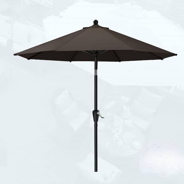 Dyiom 10 ft. Patio Umbrella for Outdoor Market Table -8 Ribs in Dark Gray