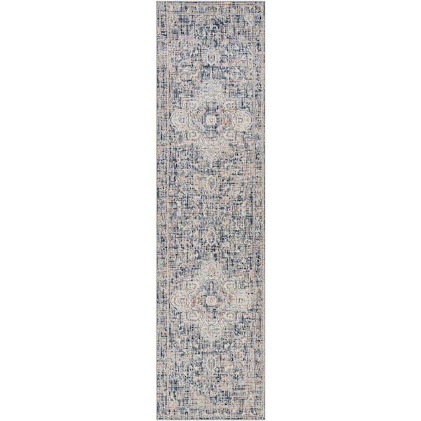 Artistic Weavers Mejia Blue Traditional 3 ft. x 10 ft. Indoor Runner Rug