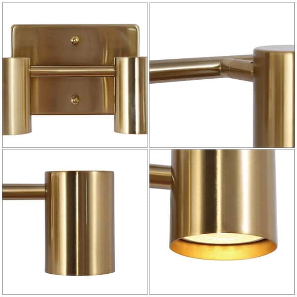 Zevni 1.6 ft. 4-Light Brass Gold Modern Track Lighting Kits Zevni 1.6 ft. 4-Light Brass Gold Modern Track Lighting Kits