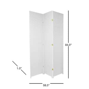 7 ft. White 3-Panel Room Divider