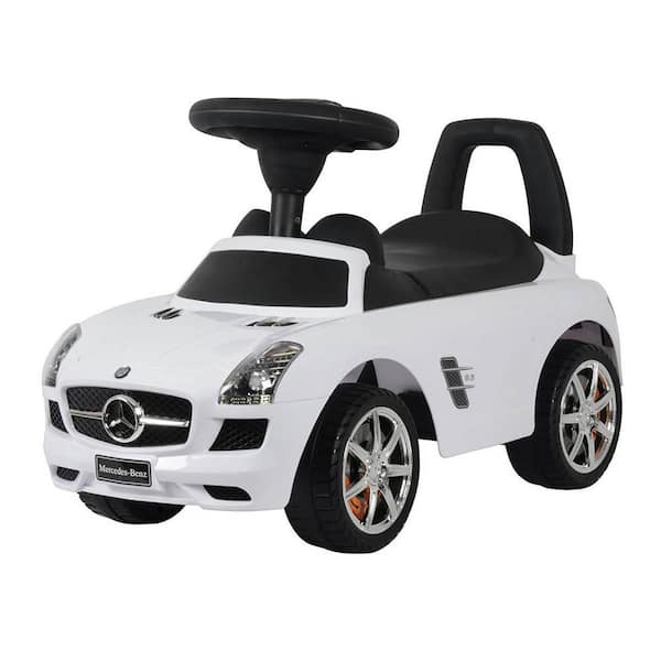 BEST RIDE ON CARS Baby Toddler Ride-On Mercedes Benz Push Car with Sounds, White