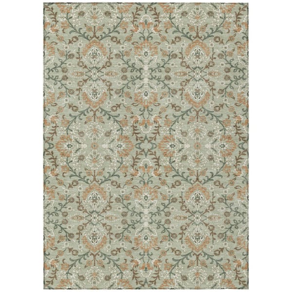 Chantille Machine Washable Indoor/Outdoor Abstract ACN2634 Celery 3 ft. x 4 ft. Area Rug