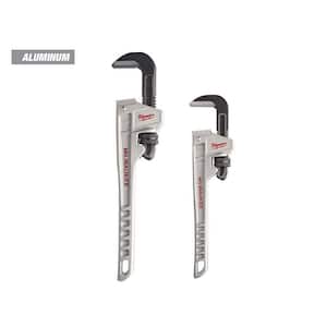 14 in. and 12 in. Aluminum Pipe Wrench Set (2-Piece)