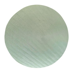 Sunsplash Braid Collection Lime 96" Round 100% Polypropylene Reversible Indoor/Outdoor Area Rug