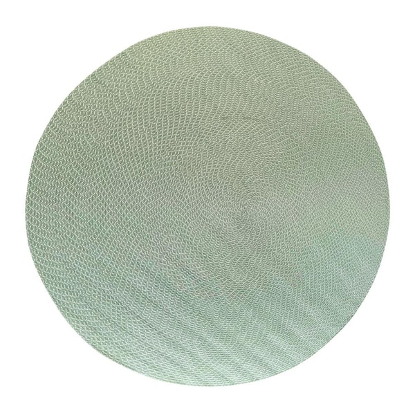 Better Trends Sunsplash Braid Collection Lime 96" Round 100% Polypropylene Reversible Indoor/Outdoor Area Rug