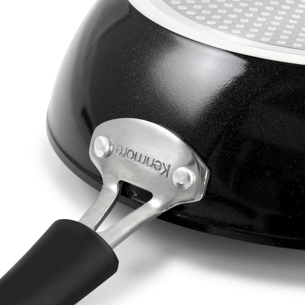 Kenmore 12-Piece Black Aluminum Nonstick Cookware Set