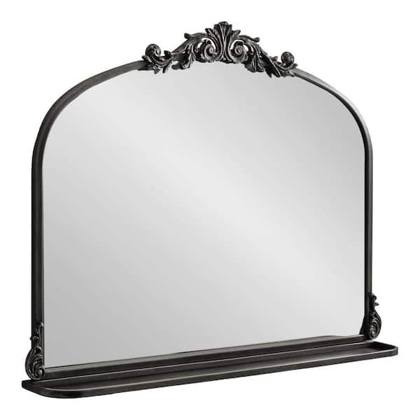 Kate and Laurel Arendahl Black 33 in. W x 26 in. H Arch Metal Framed Mirror