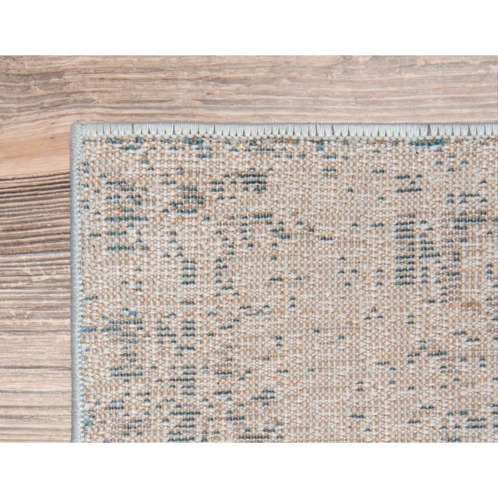 Casino Sofia Light Blue Rectangular Indoor Area Rug