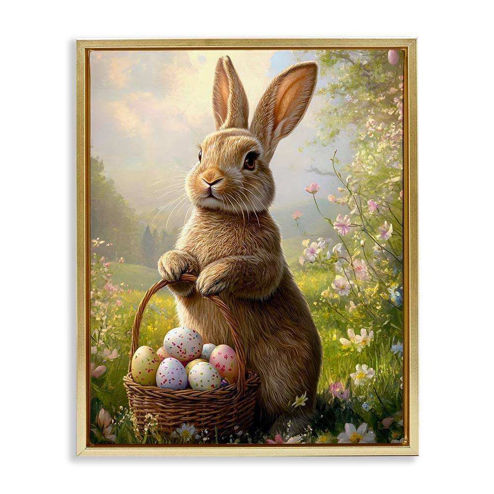 Stupell Industries Bunny with Easter Basket by Franklyn Gregory
