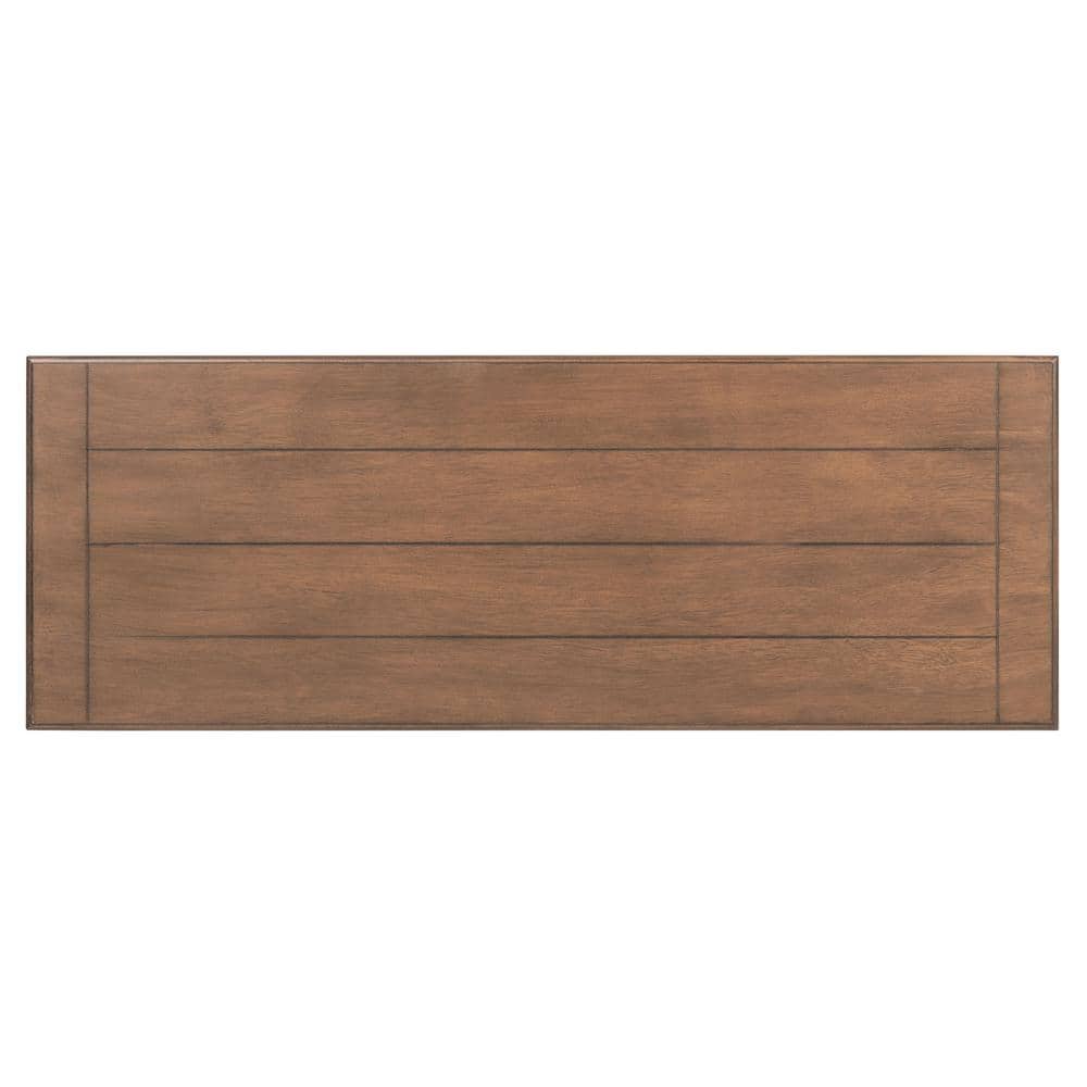 Primrose Warm Brown Wood & Metal Console Table with Storage