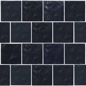 Dark Blue 5.2 in. x 5.2 in. Polished Ceramic Subway Tile (50 Cases/538 sq. ft./Pallet)