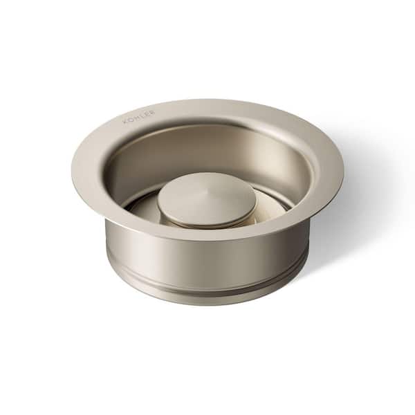 Disposal 4.5 in. Flange with Stopper in Brushed Stainless