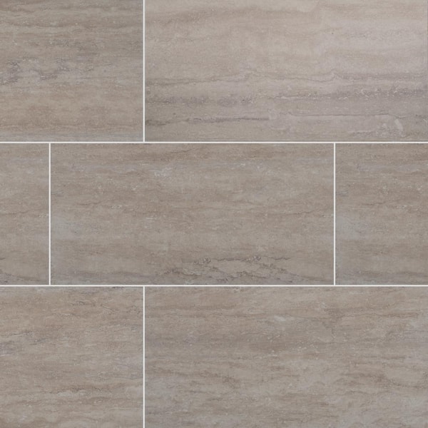 MSI Trevi Gris 12 in. x 24 in. Matte Porcelain Floor and Wall Tile (16 ...