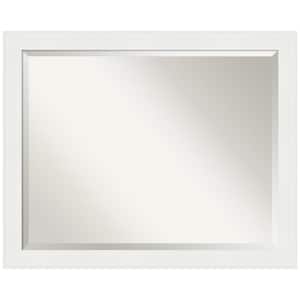 Vanity White Narrow 31.5 in. H x 25.5 in. W Framed Wall Mirror