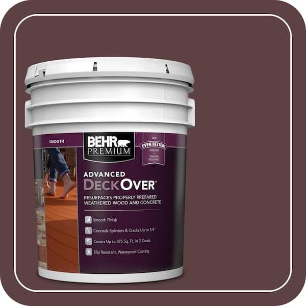 5 gal. #SC-106 Bordeaux Smooth Solid Color Exterior Wood and Concrete Coating