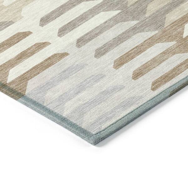 Chantille Machine Washable Indoor/Outdoor Abstract ACN2328 Ivory 2 ft. 3 in. x 7 ft. 6 in. Runner Rug