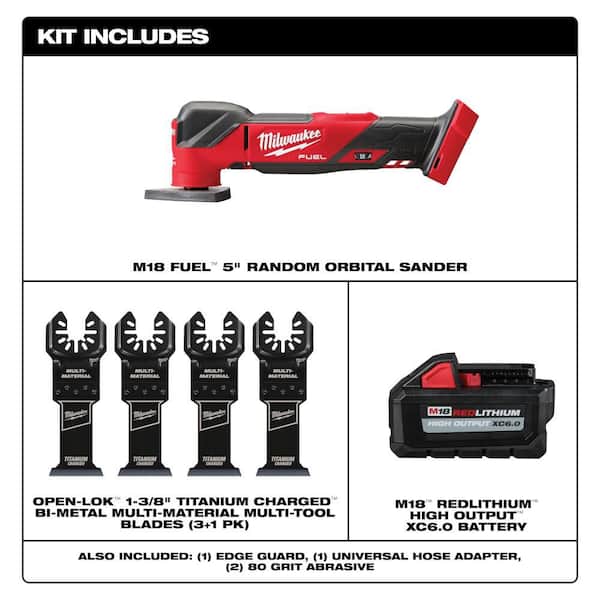 M18 FUEL 18V Lithium-Ion Cordless Brushless Oscillating Multi-Tool w/ 6.0 Battery & OMT Blades