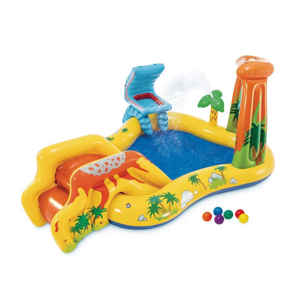 Inflatable Dinosaur Water Park with Slide and Sprayer, 178 lb Capacity, Includes 6 Balls price history on PriceWatchPro