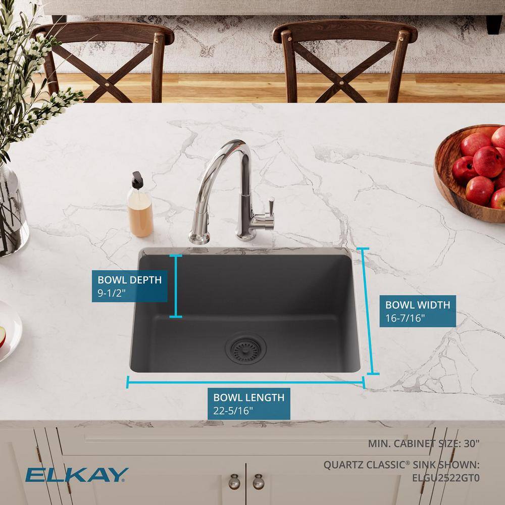 Graphite Stone Single Bowl Undermount Sink