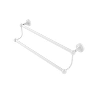Sag Harbor Collection 30 in. Wall Mounted Double Towel Bar in Matte White