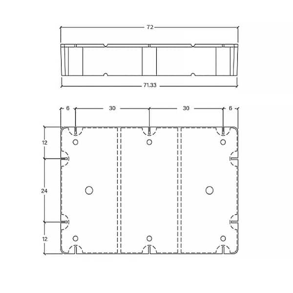 48 in. x 72 in. x 12 in. Foam Filled Dock Float Drum distributed by Multinautic