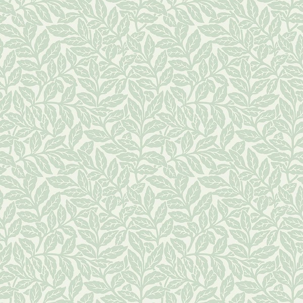 Crown Ashe Light Green Trails Peelable Roll (Covers 56.4 sq. ft.)