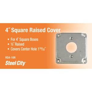 4 in. Square Box Cover for Single Twist Lock Receptacle