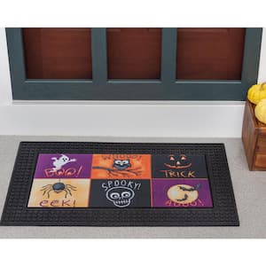 LED Halloween Night of Fright 18 in. x 30 in. Rubber Light and Sound Door Mat