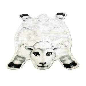 KID'S FAUX FUR MOOSE PLAYMAT RUG NEW 5X7 