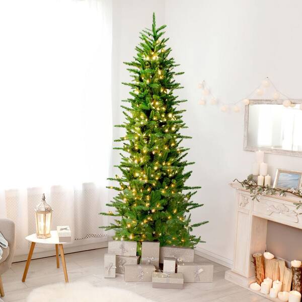 Holiday Living 4-ft Mixed Needle Pre-Lit Slim Artificial Christmas Tree with 100 Constant White Clear Incandescent Lights Holiday Living 4-ft Mixed Needle Pre-Lit Slim Artificial Christmas Tree with 100 Constant White Clear Incandescent Lights