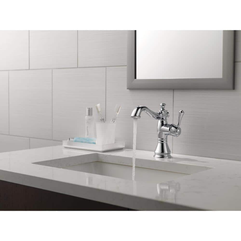 Cassidy Chrome Single Hole Bathroom Faucet with Drain Assembly