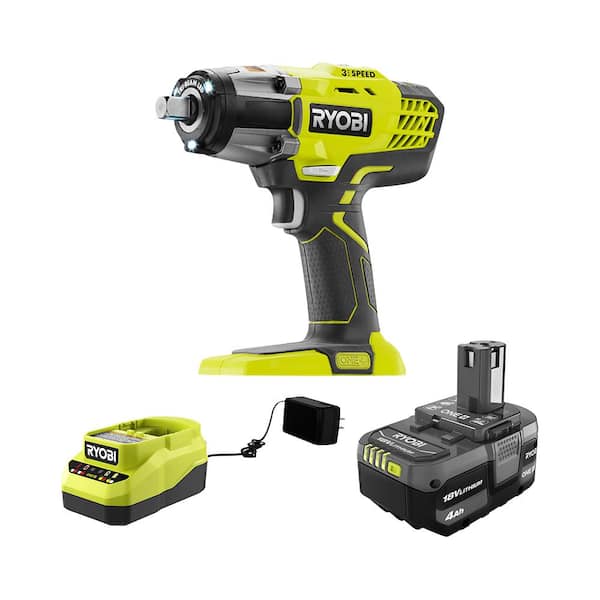 Tool Only Ryobi One 18 Volt Cordless 3-Speed 1/2"  & 3/8" Impact Wrench Combo 