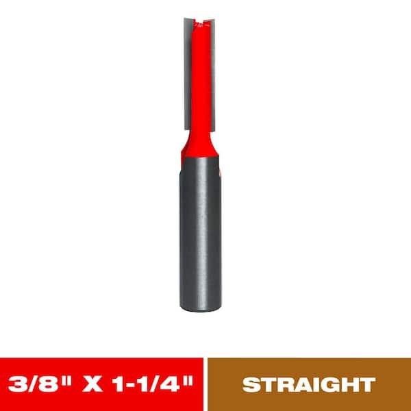 3/8 in. x 1-1/4 in. Carbide Straight Router Bit