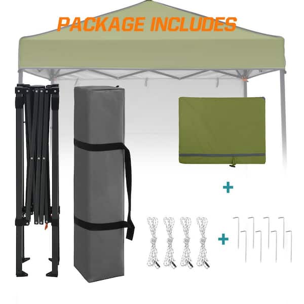 COOS BAY 6 ft. x 4 ft. Grass Green Instant Canopy Pop Up Tent with