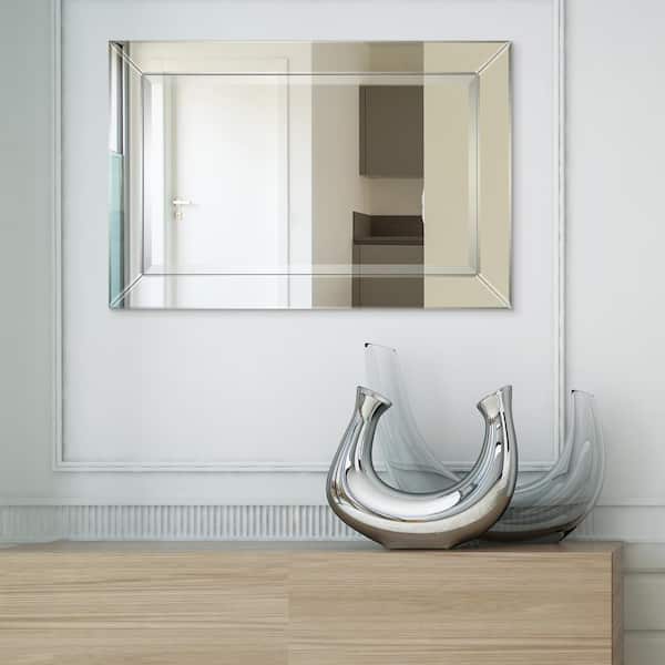 Empire Art Direct Medium Rectangle Clear Beveled Glass Modern Mirror (20 in. H x 30 in. W)