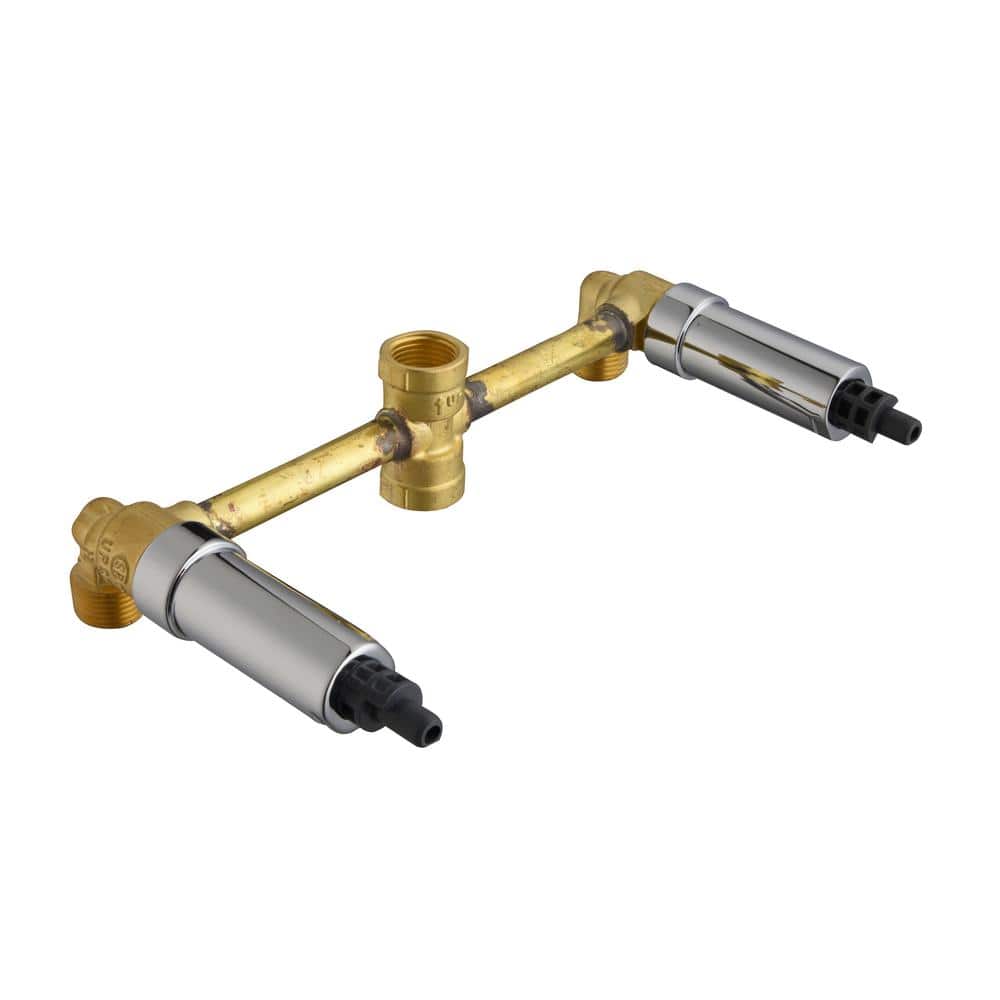 Bronze Double Handle Wall Mounted Tub and Shower Faucet