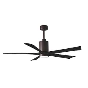 Patricia-5 60 in. Integrated LED Textured Bronze Ceiling Fan with Light Kit