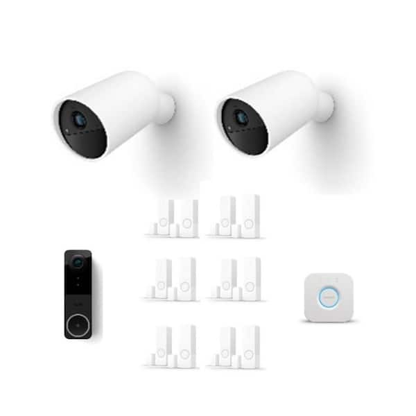 Smart Security Bundle: HD Camera, Doorbell, Contact Sensor (2-Pack) & Smart Home Bridge