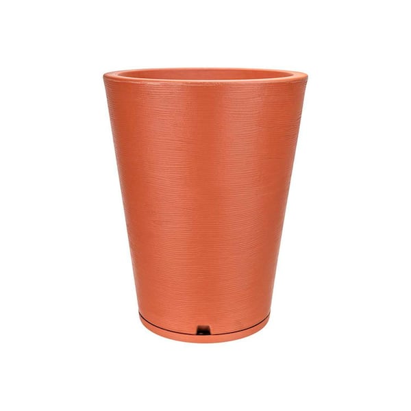 FLORIDIS Genebra Medium Terracotta Plastic Resin Indoor and Outdoor Planter Bowl