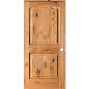 Pacific Entries 32 in. x 80 in. Rustic Prefinished 2-Panel V-Groove ...