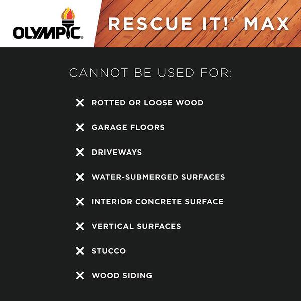 Olympic - Rescue It 5 gal. SC-1026 Deep Charcoal Solid Exterior Deck Resurfacer and Primer with Sealer