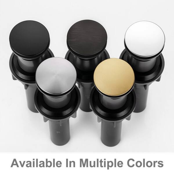 ALEASHA Pop-Up Drain Assembly Stopper with Overflow in Brushed