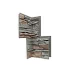Stacked Stone Keystone 12 in. x 24 in. Faux Stone Siding Inside Corner Panel